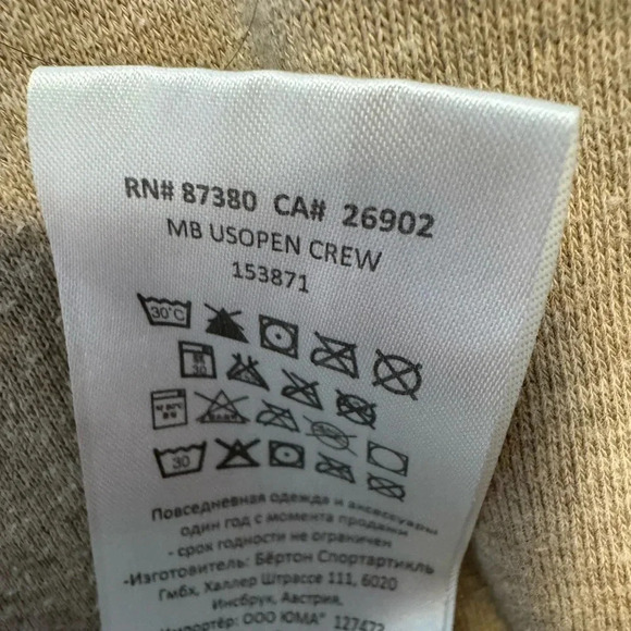 Burton Men’s US Open CREWNECK Sweatshirt Medium - Picture 5 of 6